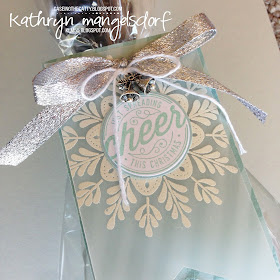 Stampin' Up! Frosted Medallions, Christmas Tags, Bottle Tags created by Kathryn Mangelsdorf