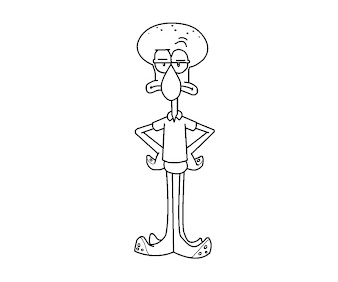 #8 Squidward Coloring Page