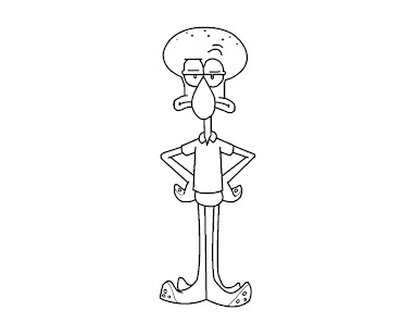 #8 Squidward Coloring Page