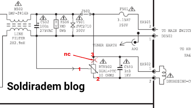 Kali ini aku sedikit menyebarkan pengalaman mengenai duduk masalah pada tv mengalami layaar nampak  Cara Mengganti PTC 3 Pin dengan 2 Pin TV CRT