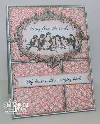 Artistic Outpost Songbirds, Our Daily Bread designs Chalkboard Fan Background, Card Designer Angie Crockett