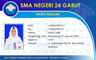 desain kartu pelajar sma