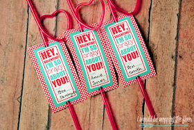 Free Printable Crazy Straw Valentines | Two sizes for big kids & little kids | Instant Downloads