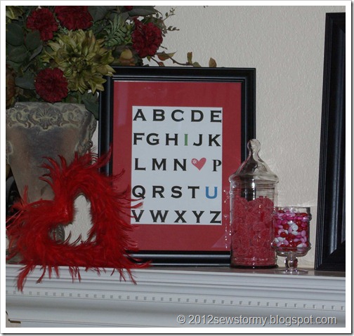 valentines mantel ABC picture