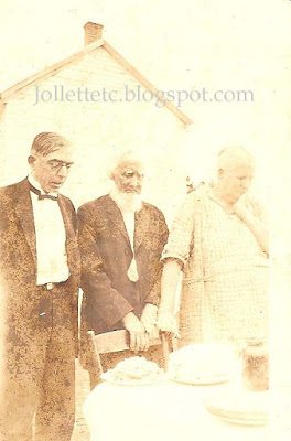 Arthur Maiden, James Franklin Jollett, Emma Jollett Coleman, Praying at Jollett Reunion  http://jollettetc.blogspot.com