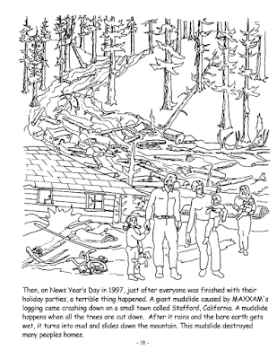 Headwaters Forest Coloring Book - Earth First!  Illustration by Mykol Blackwell. Text by Darryl Cherney.