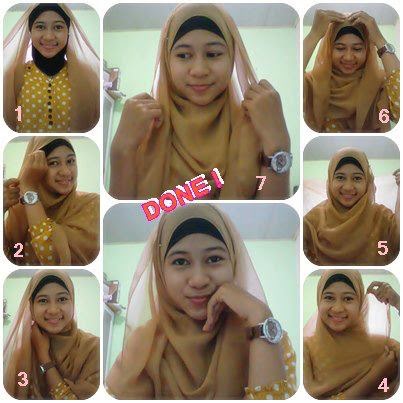 Tutorial hijab paris simple tanpa ciput ninja