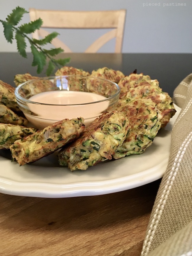 Zucchini Fritters {Vegan} by Pieced Pastimes