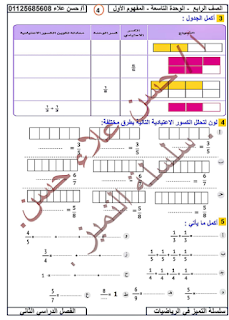 كاملة مذكرة التميز في الرياضيات الصف الرابع الترم الثانى 2023 أ / حسن علاء حسن