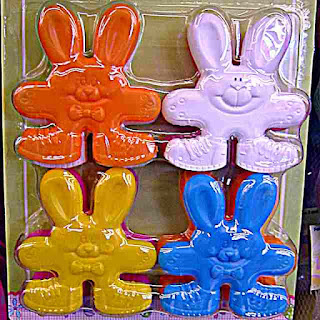 I think these are plastic Bunny cookie cutters or something