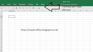 Formula Rumus menu Hilang di Excel