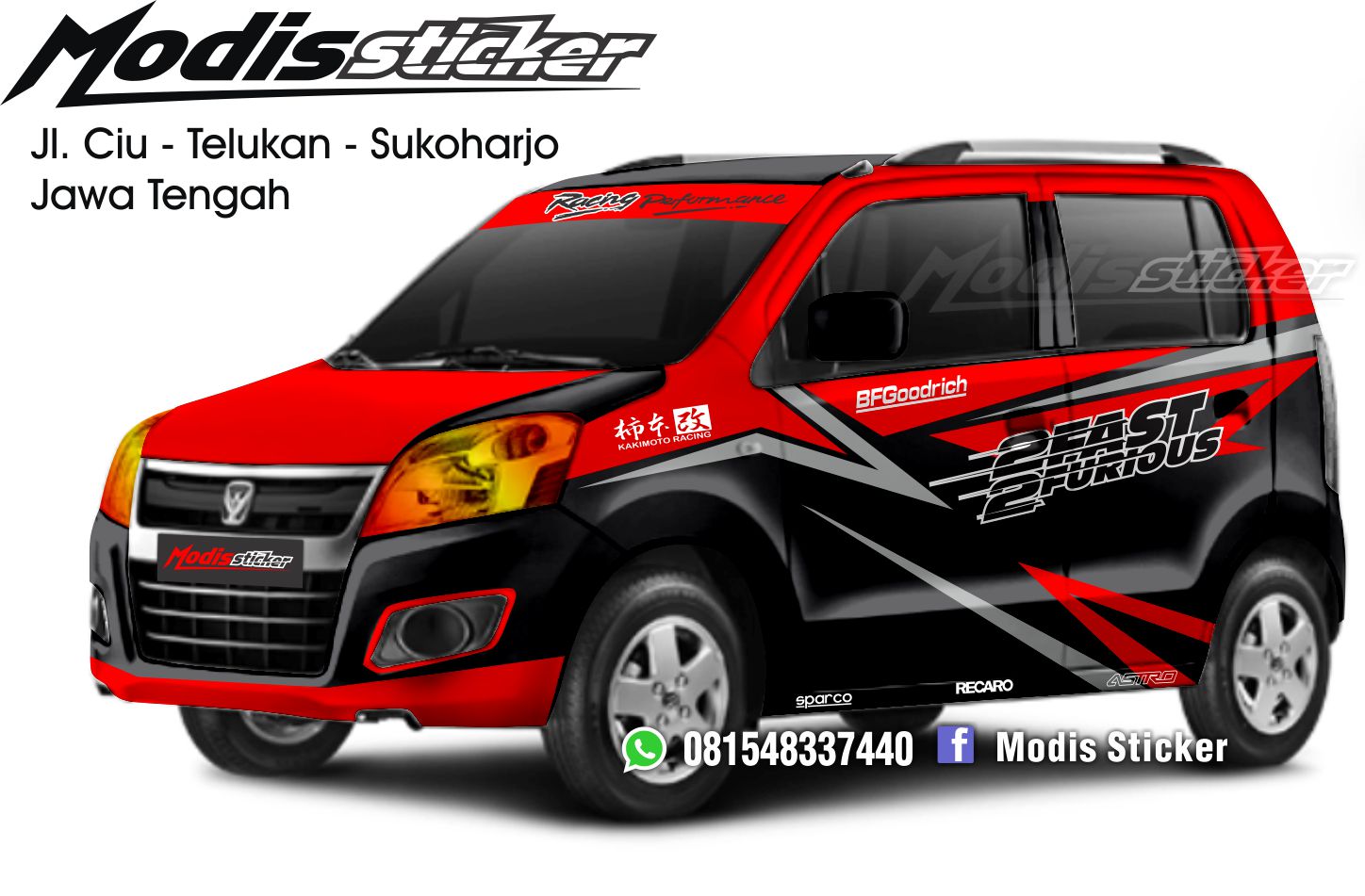 Modifikasi Cutting Sticker Mobil Karimun Wagon R 2019 Retromodif