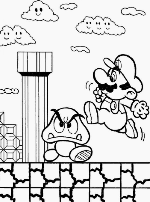 Super Mario Brothers Coloring Pages 2