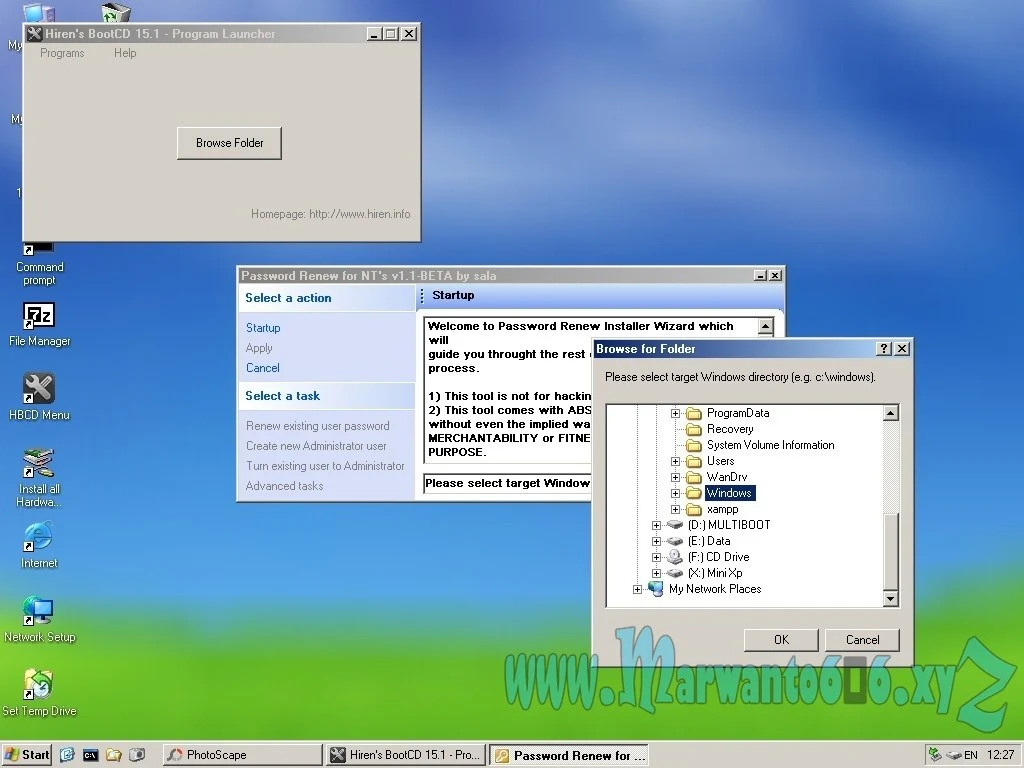 Cara Reset Password Windows Dengan Hiren’s BootCD