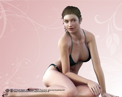 pin up girl wallpaper. Lana My Virtual Lady 3D Pin-up