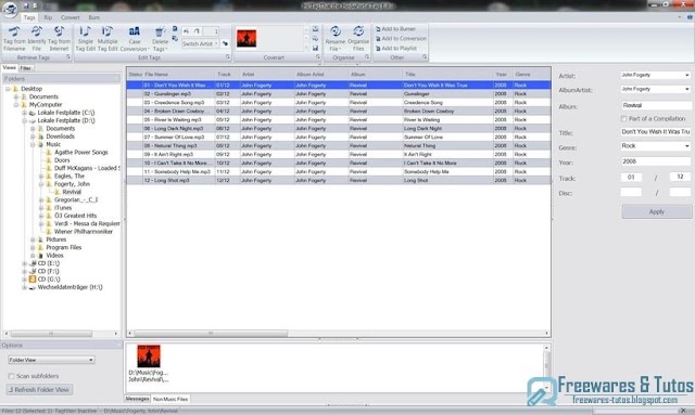 MPTagThat : un logiciel multifonctions pour taguer, gérer, écouter, convertir, graver vos fichiers musicaux