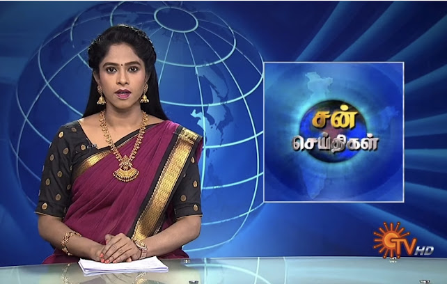 Sun TV Tamil News Reader / Presenter /Anchor Mohana Priya Vinoth