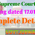 SSC Supreme Court Case Complete Hearing Details dated 17.01.2019
