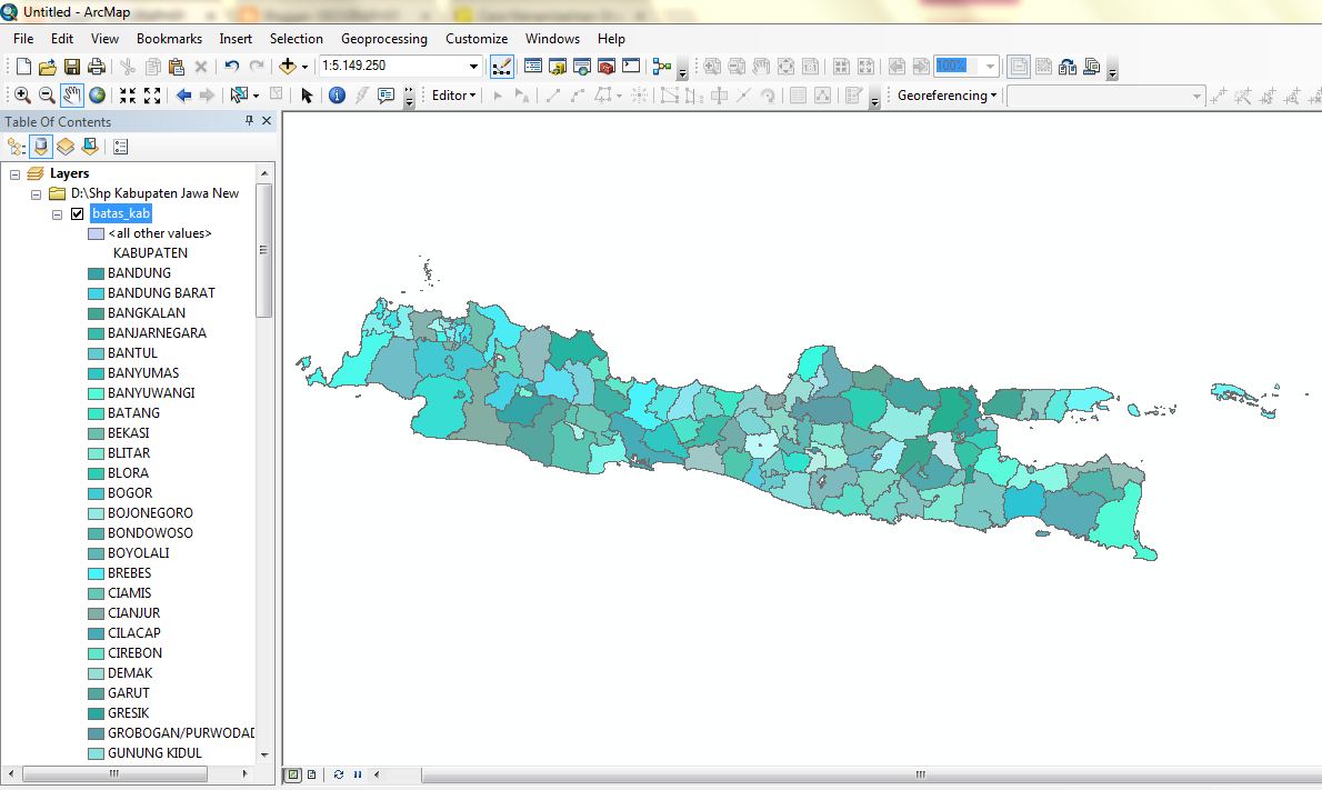 Cara Merubah Simbol Warna SHP Arcgis GEOGRAPIK