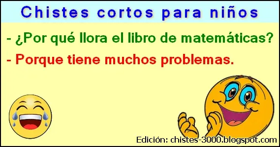 Chistes cortos para niños. ¿Por qué llora el libro de matemáticas?