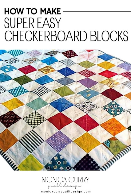 make super easy checkerboard blocks