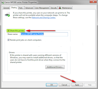Cara Sharing Printer Di Windows 7