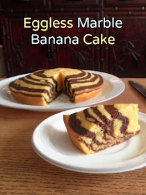Eggless Marble Banana Cake Recipe  @ treatntrick.blogspot.com