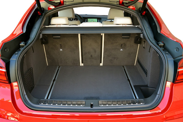 The BMW X4 trunk space.