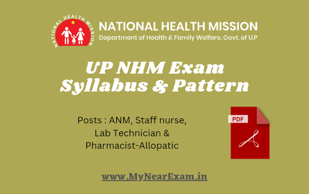 UP NHM (Staff Nurse, ANM, Lab Technician & Pharmacist-Allopathic) Exam Syllabus 2022-23 PDF Download