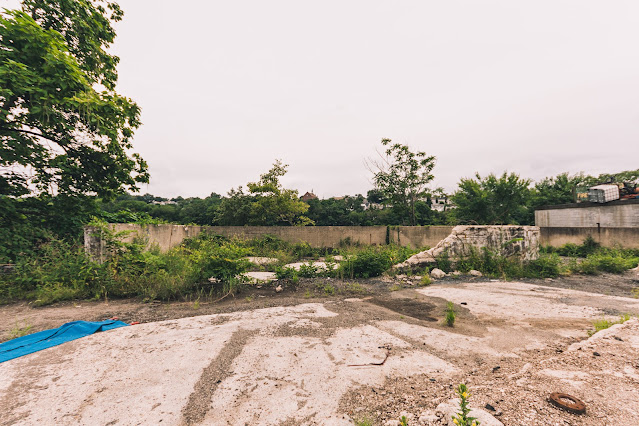 demolished fuel oil transfer station tank pad