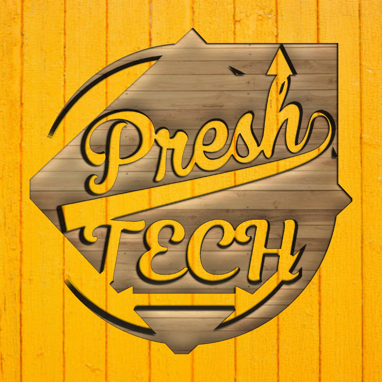 Presh_Tech_YellowBG - 3D Logo