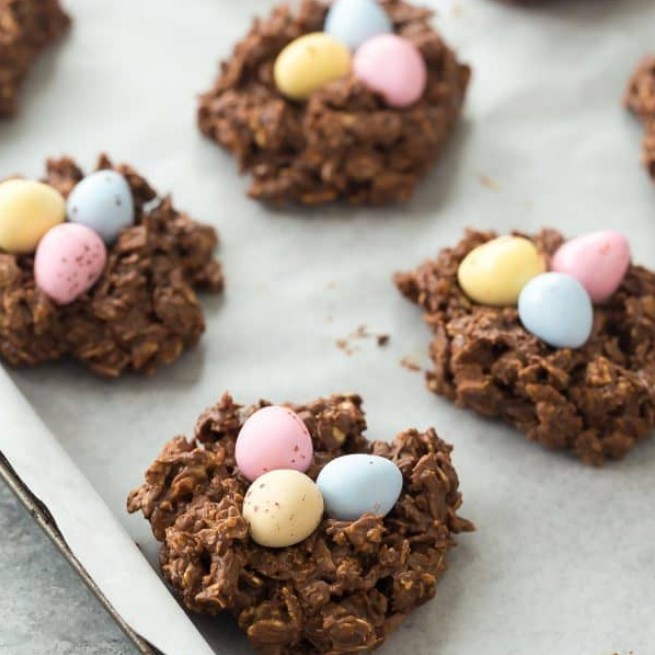 No Bake Birds Nest Cookies #dessert #easter