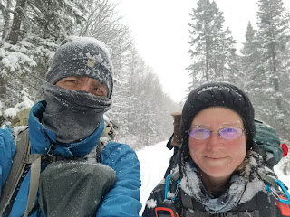 Come Walk With Us on the Great Trail in winter storm Quebec.