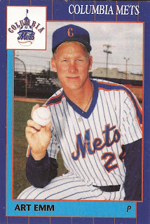 Art Emm 1990 Columbia Mets card