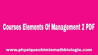 Courses Elements Of Management 2 PDF