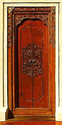 pintu ukir bali balinese carving door WARUNK 