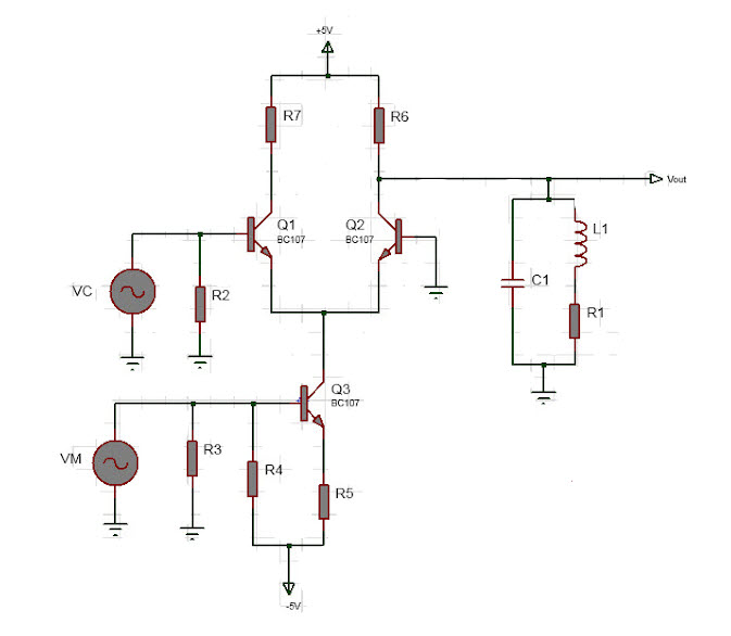Differential Amplifier Modulator