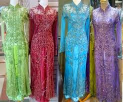 Model Kebaya Muslim Bahan Tile Modern Anggun