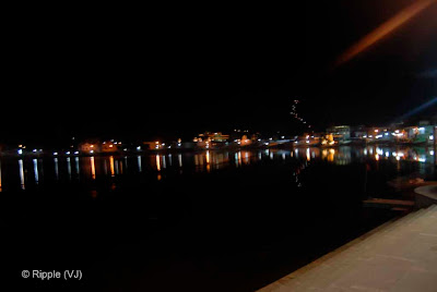 Posted by Ripple (VJ) : Pushkar Night View: Lake view from Jaipur Ghat...