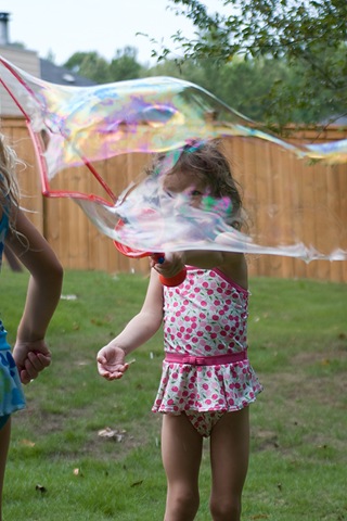 Abby blowing bubbles blog