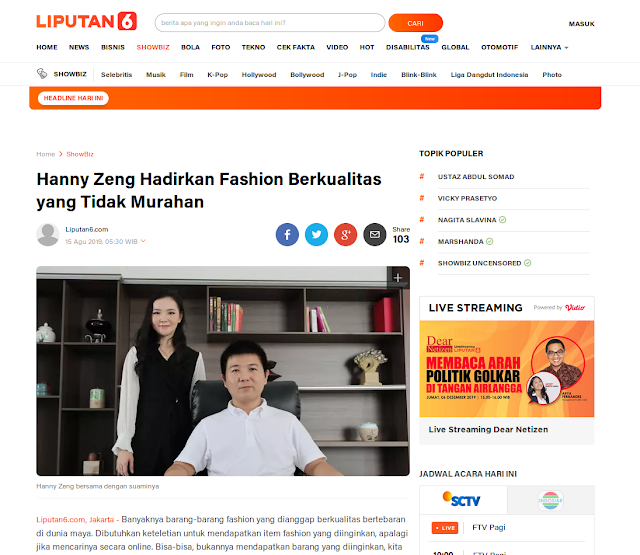 Hanny Zng Hadirkan Fashion Berkualitas yang Tidak Murahan