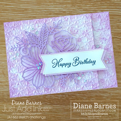 Soft pretty pastel floral card featuring Stampin Up Artistically Inked and Go to Greetings stamps, Artistic and  Stylish Shapes dies. Card made by Diane Barnes - Independent Demonostrator in Sydney Australia - stampinupcards - cardmaking - colourmehappy - stamping