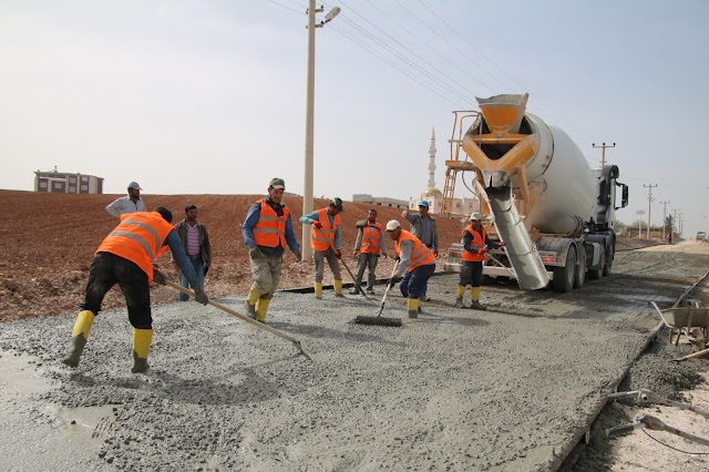 Bozova beton yol ile tanıştı 