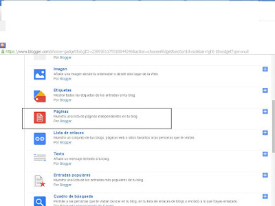 Herramientas Páginas Blogger