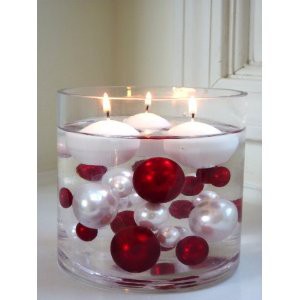 Velas flutuantes para o Natal