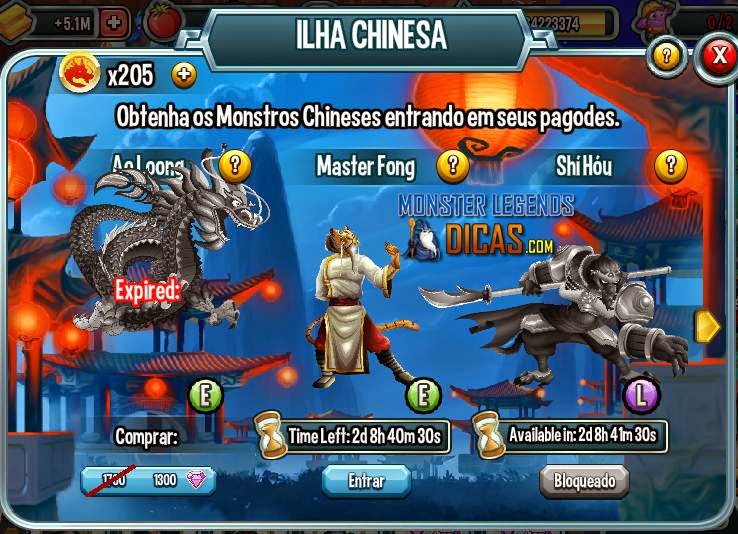 Ilha Chinesa - Monster Legends