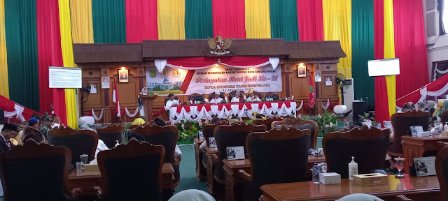 Rapat Paripurna Istimewa Memperingati Hari Jadi Ke-21 Kota Otonom Tanjungpinang Dipimpin Ketua DPRD Tanjungpinang