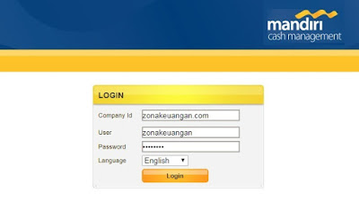 Halaman Login MCM Mandiri