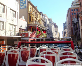 andando de ônibus hop-on, hop-off na Cidade do Cabo