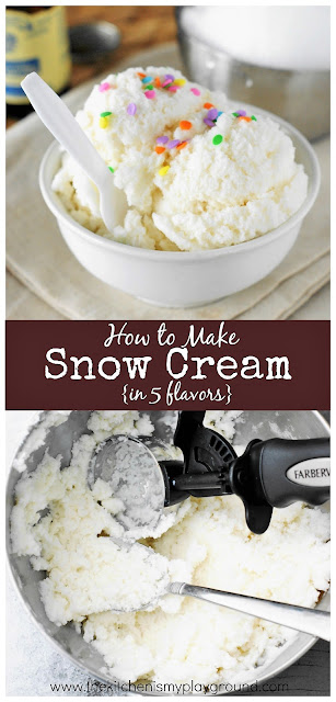  to add together a creamy as well as delicious snowfall process to your snowy solar daytime plans How to Make Snow Cream {+ 5 Different Flavors of Snow Ice Cream}